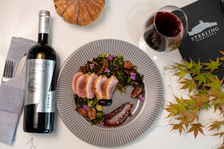 Seared Duck & Brûléed Figs with Platinum Merlot