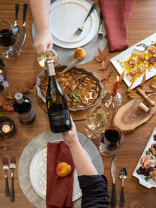 Sterling wines at the dinner table