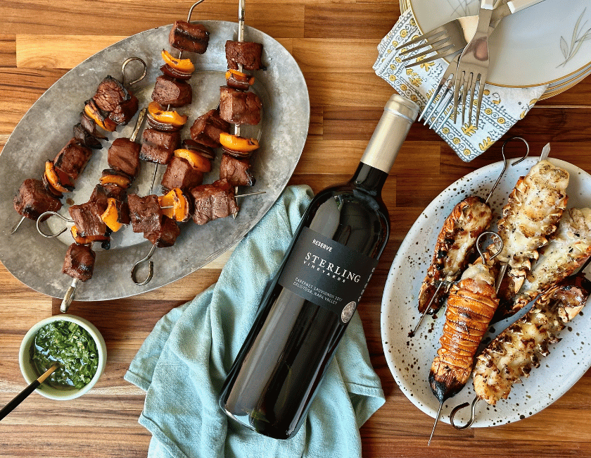 Sterling Calistoga Cabernet and grilled summer dishes 