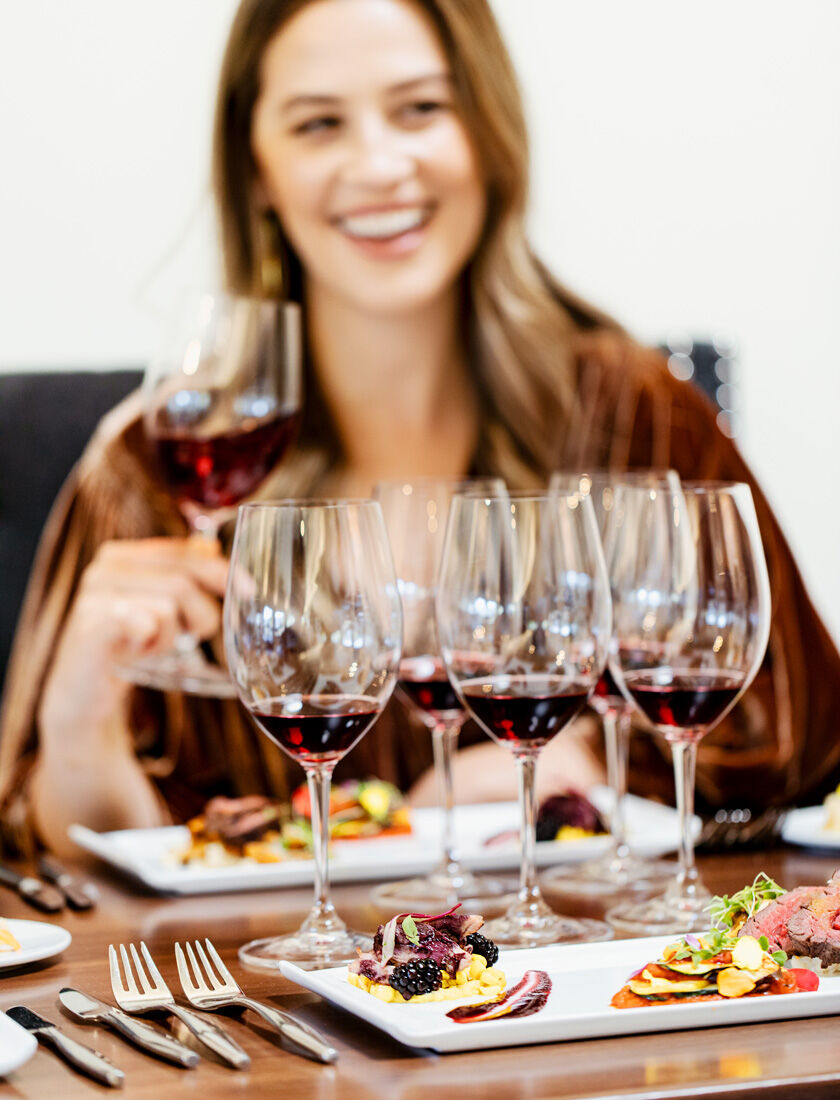 Club Member Enjoying Complimentary Wine Tasting Experience at Sterling Vineyards