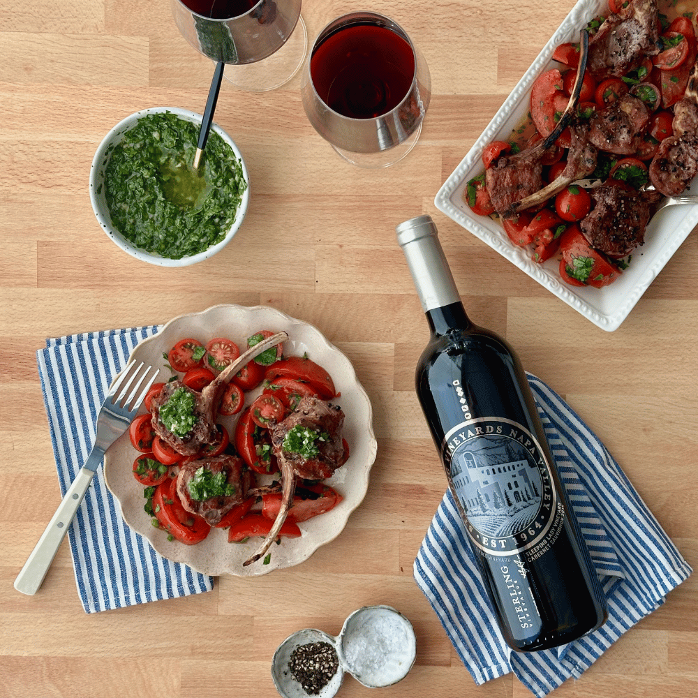 Grilled lamb lollipops