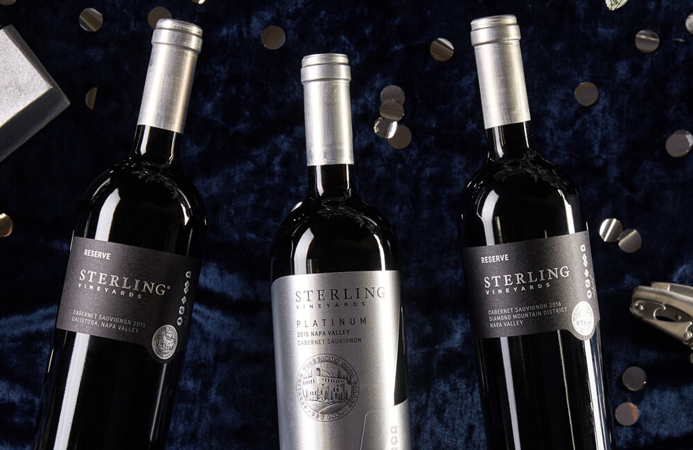 Sterling Vineyard Wines for Virtual Tasting: Malvasia Bianca, Platinum Cabernet Sauvignon, and Iridium Cabernet Sauvignon