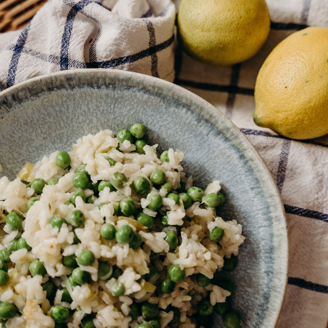 Lemon Parmesan Risotto with Peas