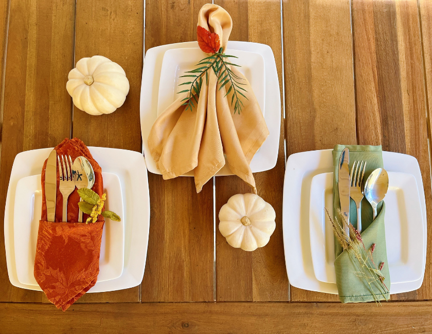 3 Simple Napkin Folds