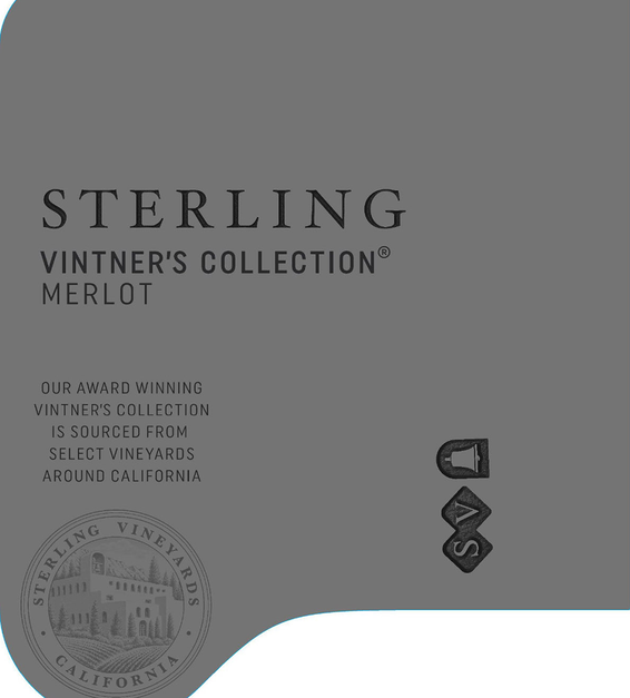 2017 Sterling Vineyards Vintner's Collection California Merlot Front Label