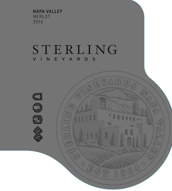 2016 Sterling Vineyards Napa Valley Merlot Front Label