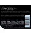 2017 Sterling Vineyards Unoaked Carneros Chardonnay Back Label, image 2