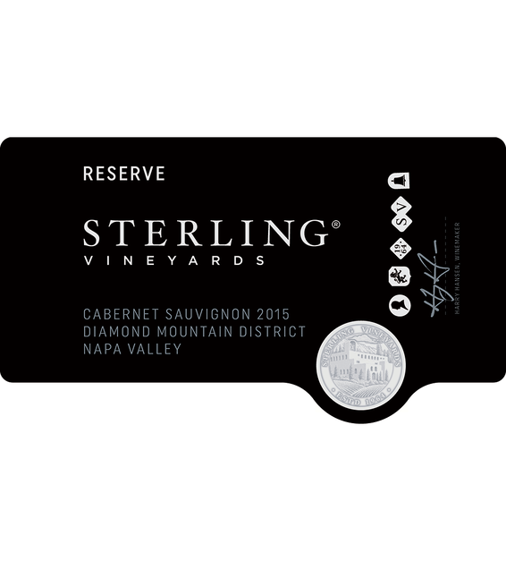 2015 Sterling Vineyards Diamond Mountain District Napa Valley Cabernet Sauvignon Front Label