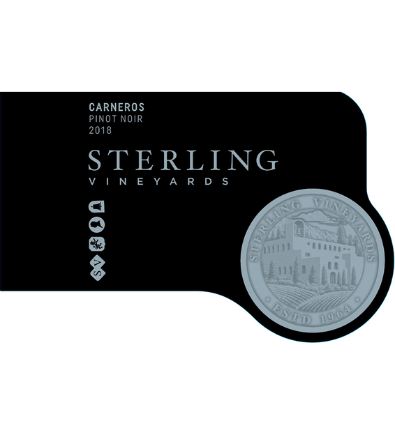 2018 Sterling Vineyards Carneros Pinot Noir Front Label