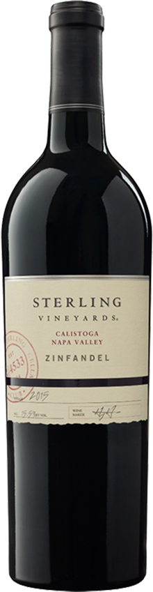 2015 Sterling Vineyards Cellar Club Calistoga Zinfandel Bottle Shot