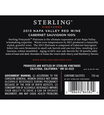 2013 Sterling Vineyards Platinum Napa Valley Cabernet Sauvignon Back Label, image 2